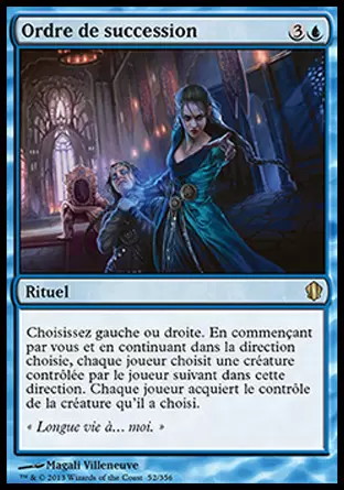 Commander 2013 - Ordre de succession