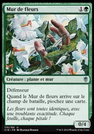 Commander 2016 - Mur de fleurs