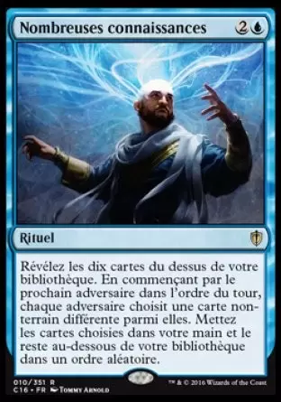 Commander 2016 - Nombreuses connaissances