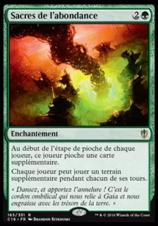 Commander 2016 - Sacres de l\'abondance