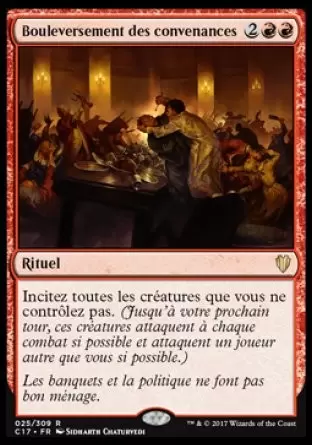 Commander 2017 - Bouleversement des convenances