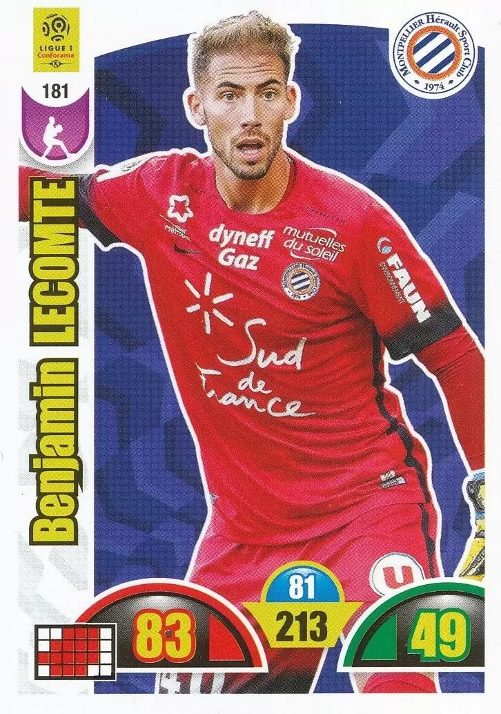 Adrenalyn XL : 2018-2019 (France) - Benjamin Lecomte - Montpellier Hérault SC