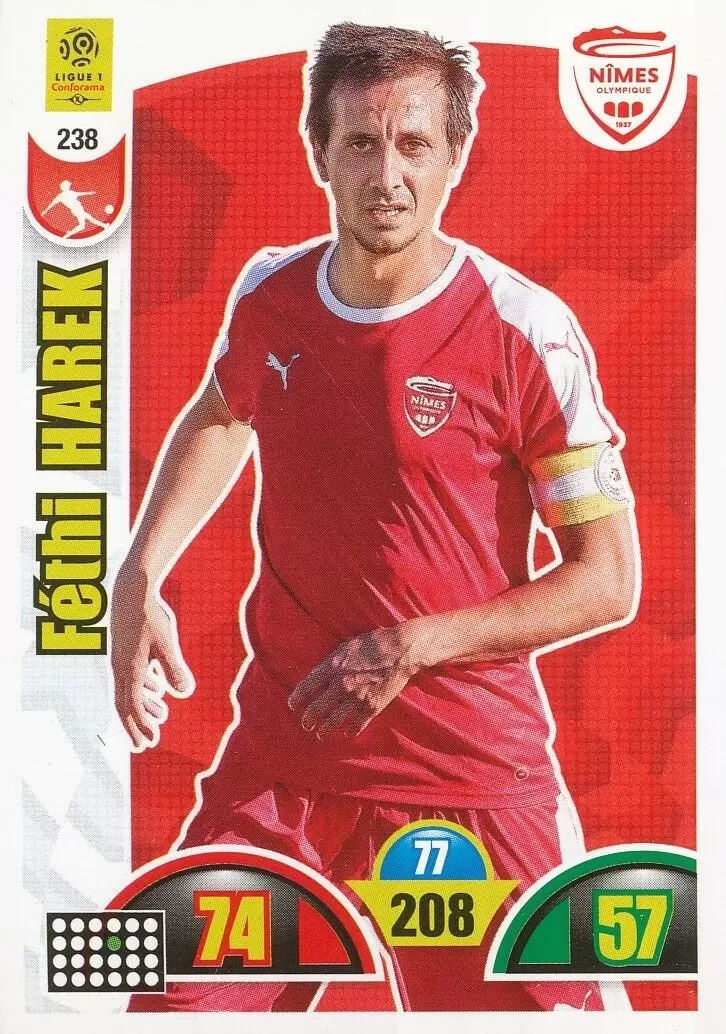 Adrenalyn XL : 2018-2019 (France) - Féthi Harek - Nîmes Olympique