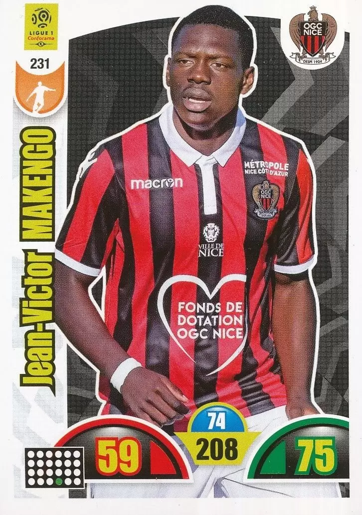 Adrenalyn XL : 2018-2019 (France) - Jean-Victor Makengo - OGC Nice