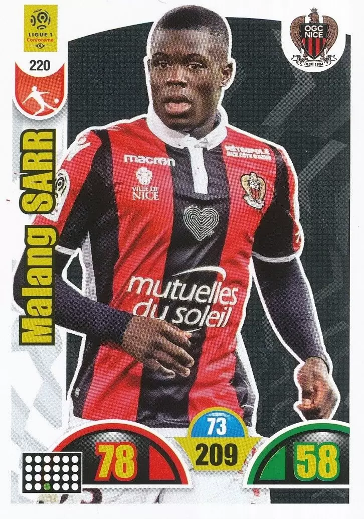 Adrenalyn XL : 2018-2019 (France) - Malang Sarr - OGC Nice