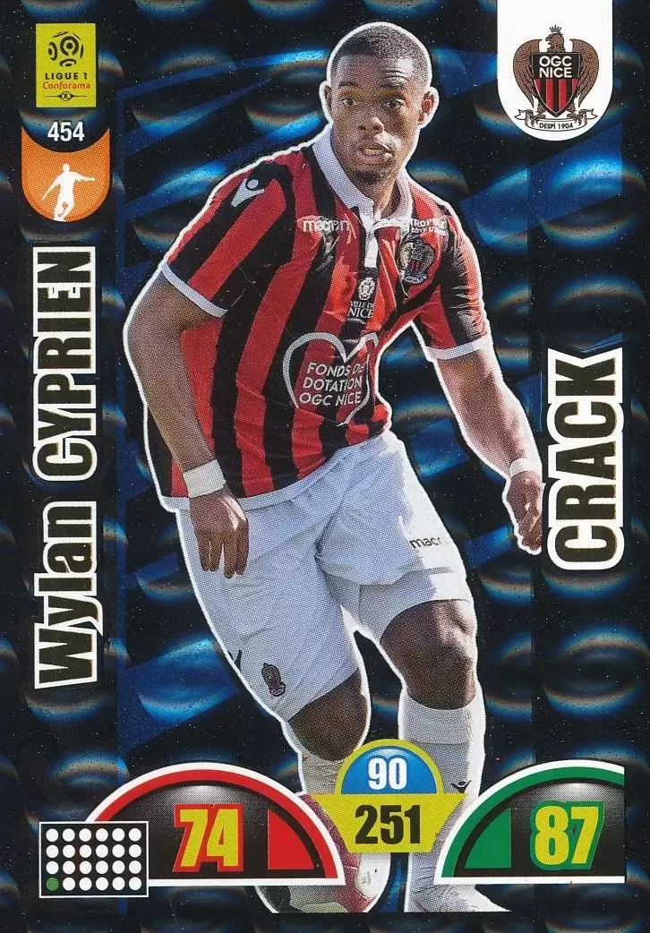 Adrenalyn XL : 2018-2019 (France) - Wylan Cyprien - OGC Nice