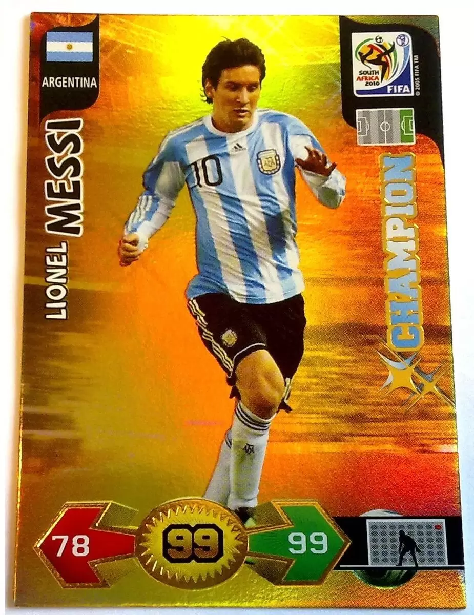 Lionel Messi #352 Panini Futebol 2010/11 Craques do Mundo - Argentina