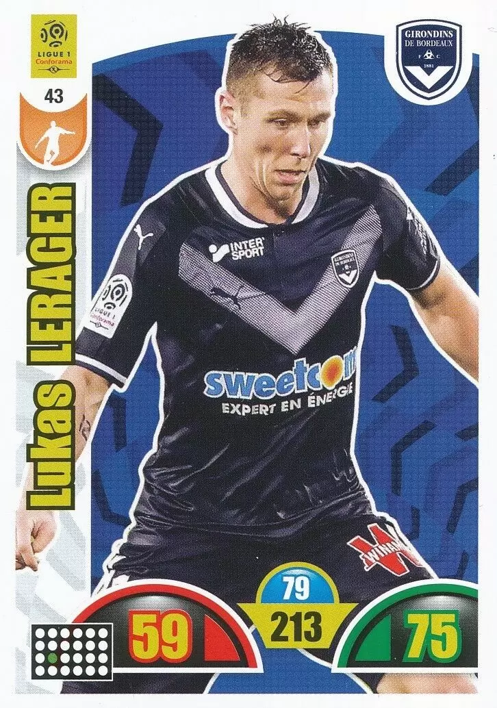 Adrenalyn XL : 2018-2019 (France) - Lukas Lerager - FC Girondins de Bordeaux