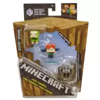 Triple Pack - Green Sheep, Evoker,  Alex with Elytra