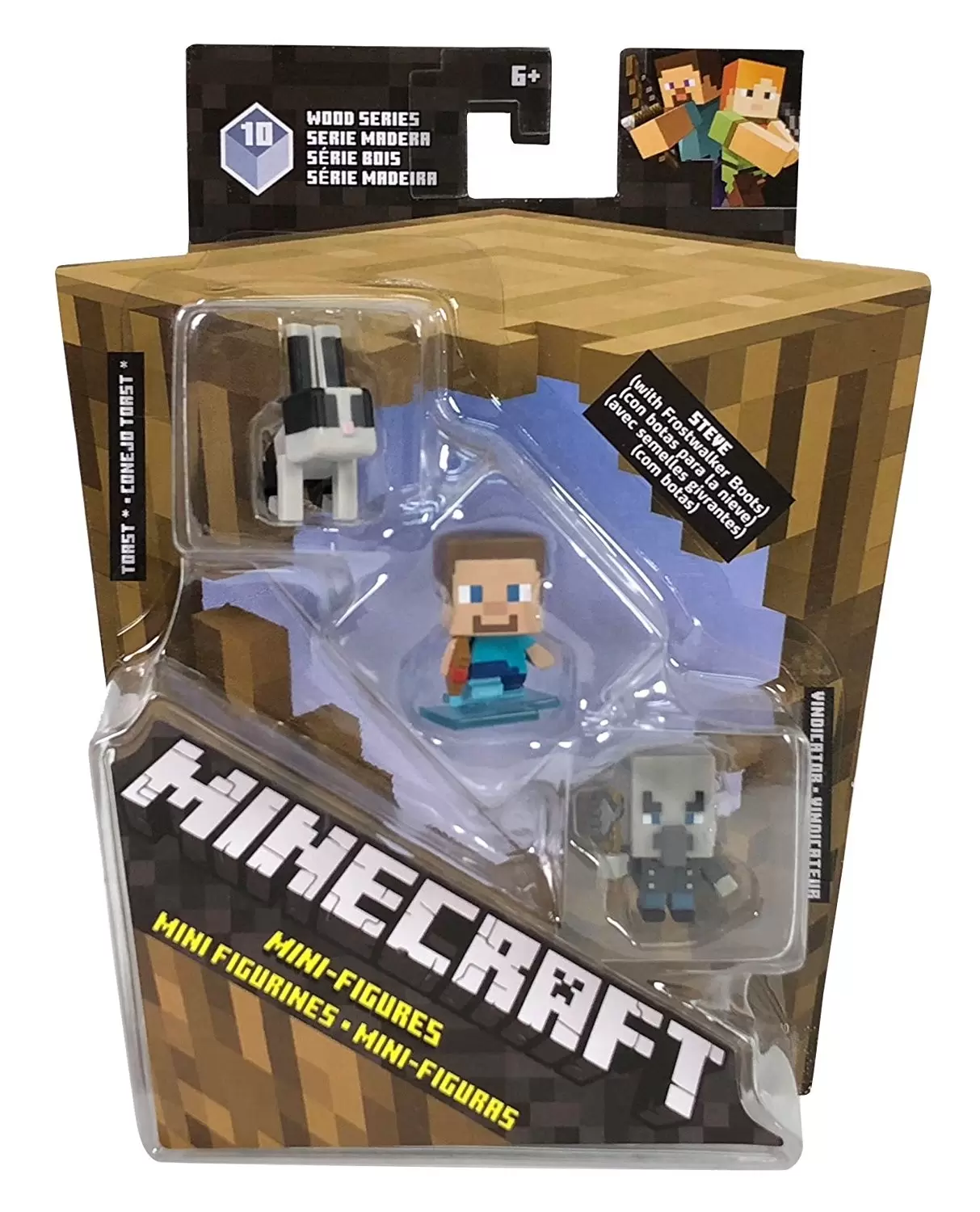 Minecraft Mini Figures Série 10 - Triple Pack - Torst, Steve? with Frostwalker Boots, Vindicator