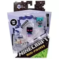Triple Pack - Wolf with Bone, Teleporting Enderman, Skeleton with Diamond Armor