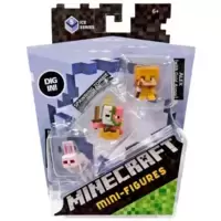 Triple Pack - Rabbit Killer, Spawning Zombie, Alex with Gold Armor