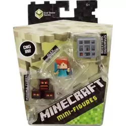 Triple Pack - Magma Cubes, Alex with Shield, Spawning Skeleton