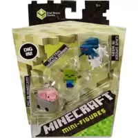 Triple Pack - Pig Minecart, Spectral Damage Zombie, Cave Spider in webs