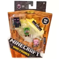 Triple Pack - Steve? with Creeper Hoodie, Skeleton Pig, Enderall