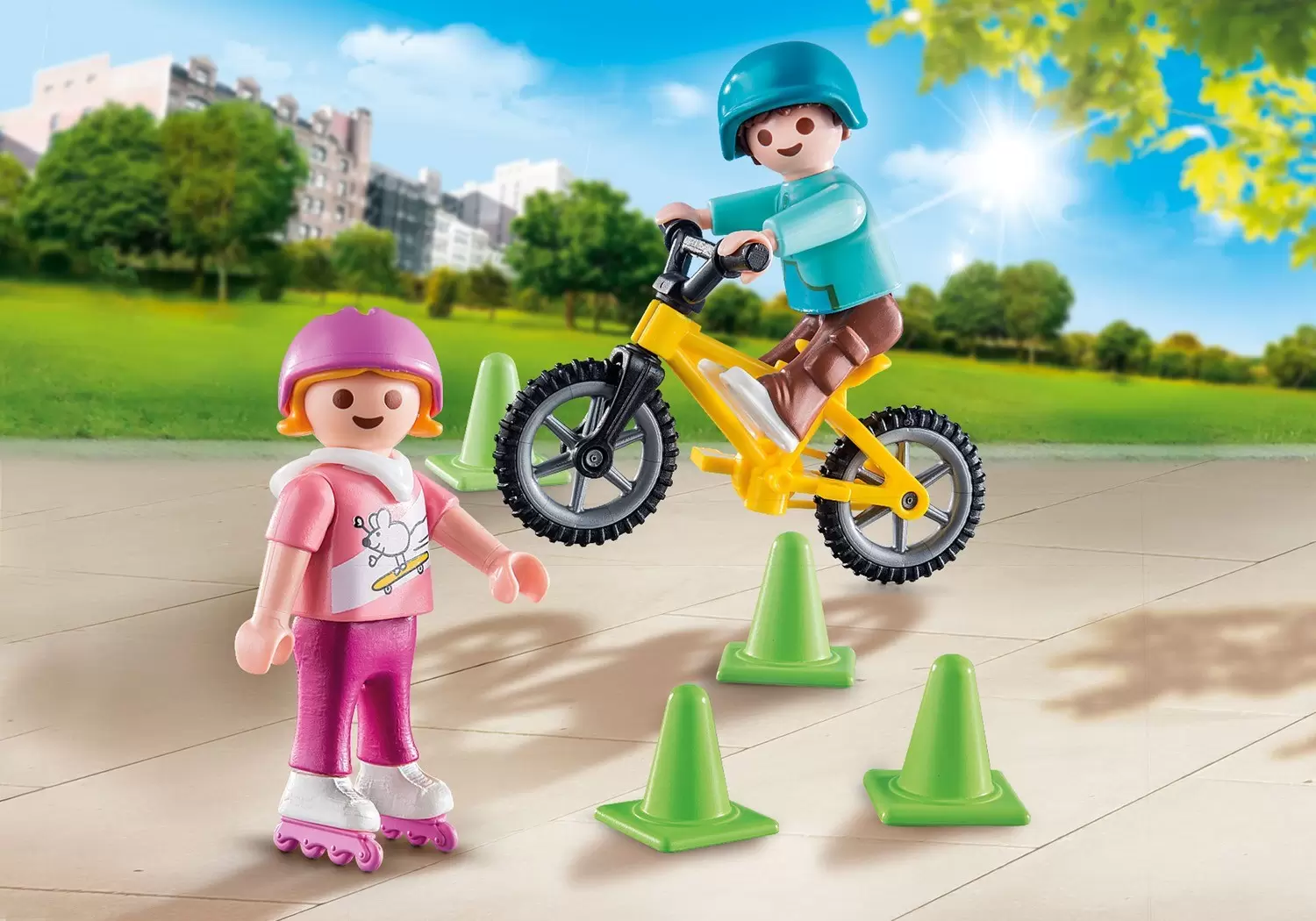 Playmobil SpecialPlus - Kids with rollers and BMX