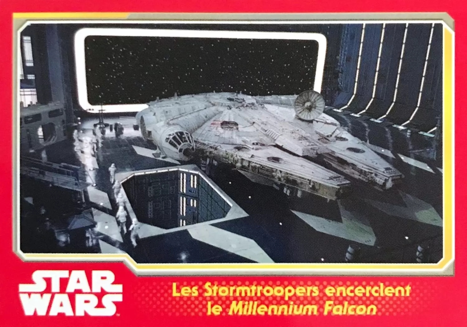 Topps - Voyage vers Star Wars : Le réveil de la force - Les stormtroopers encerclent le Millennium Falcon
