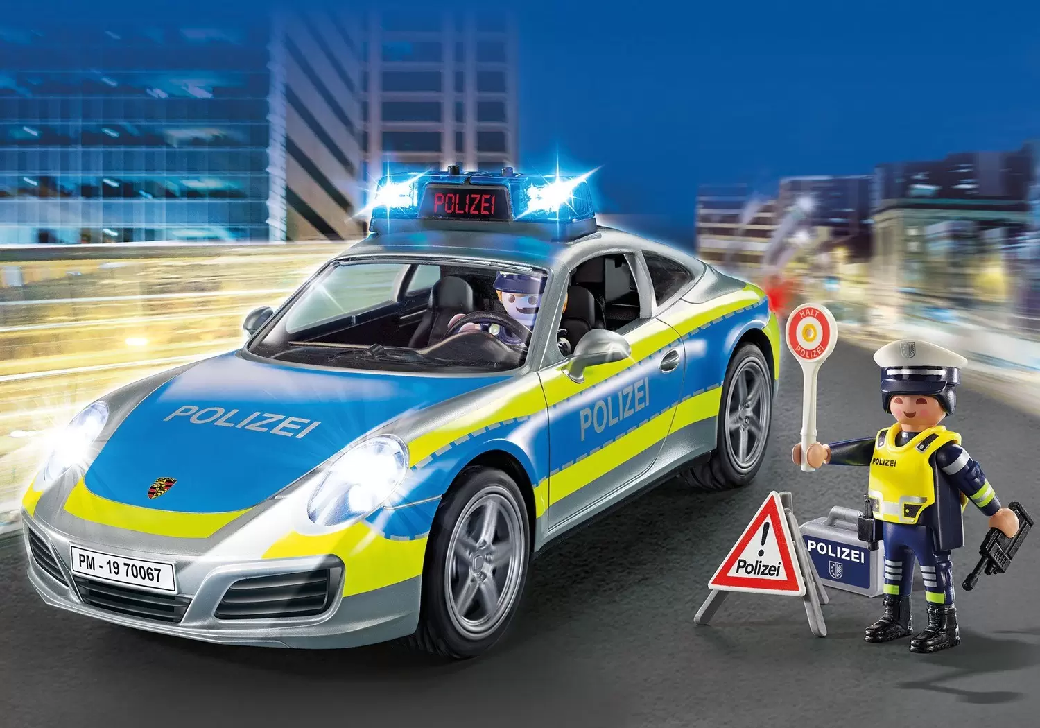 Playmobil Policier - Porsche 911 Carrera 4S Police