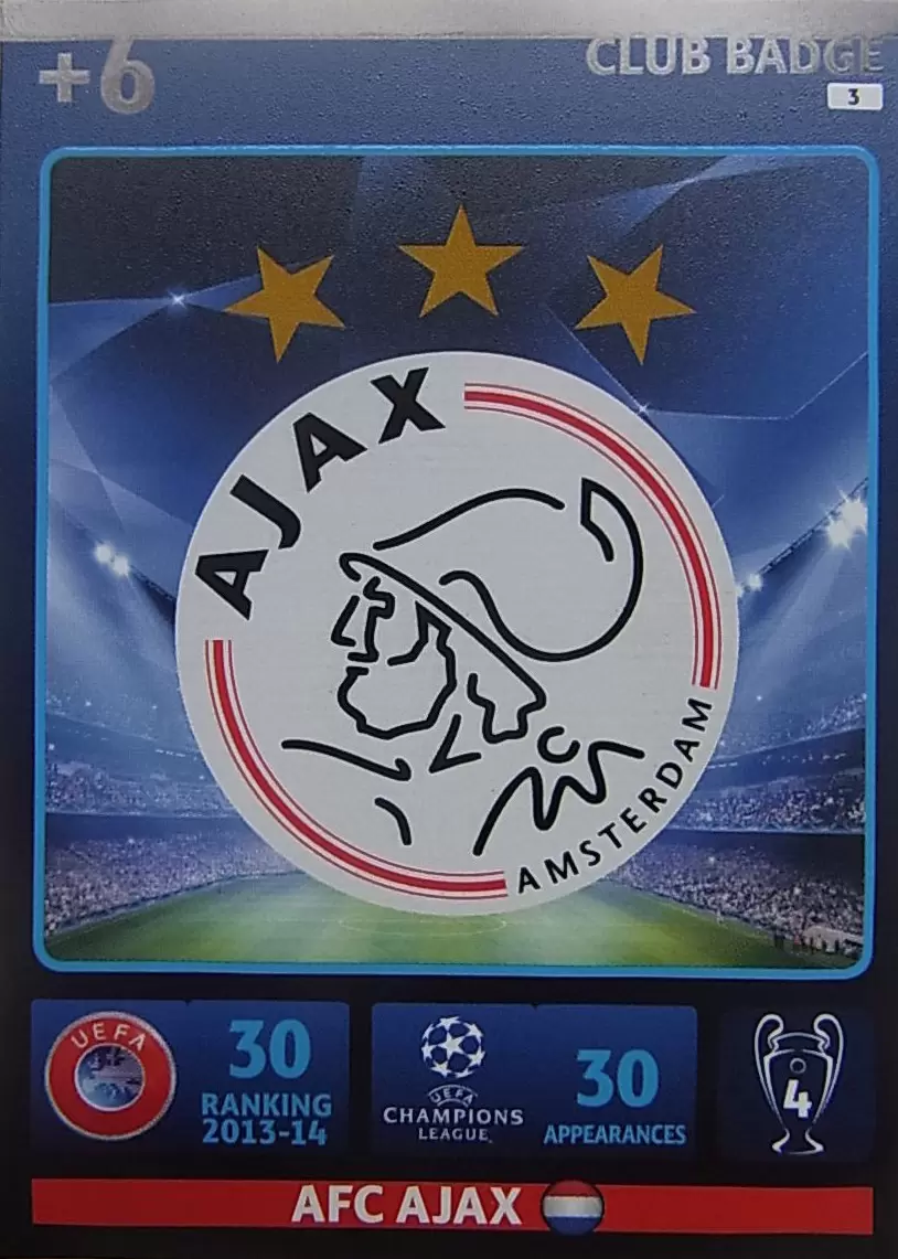 UEFA Champions League 2014-2015. Adrenalyn XL - Team Logo - AFC Ajax