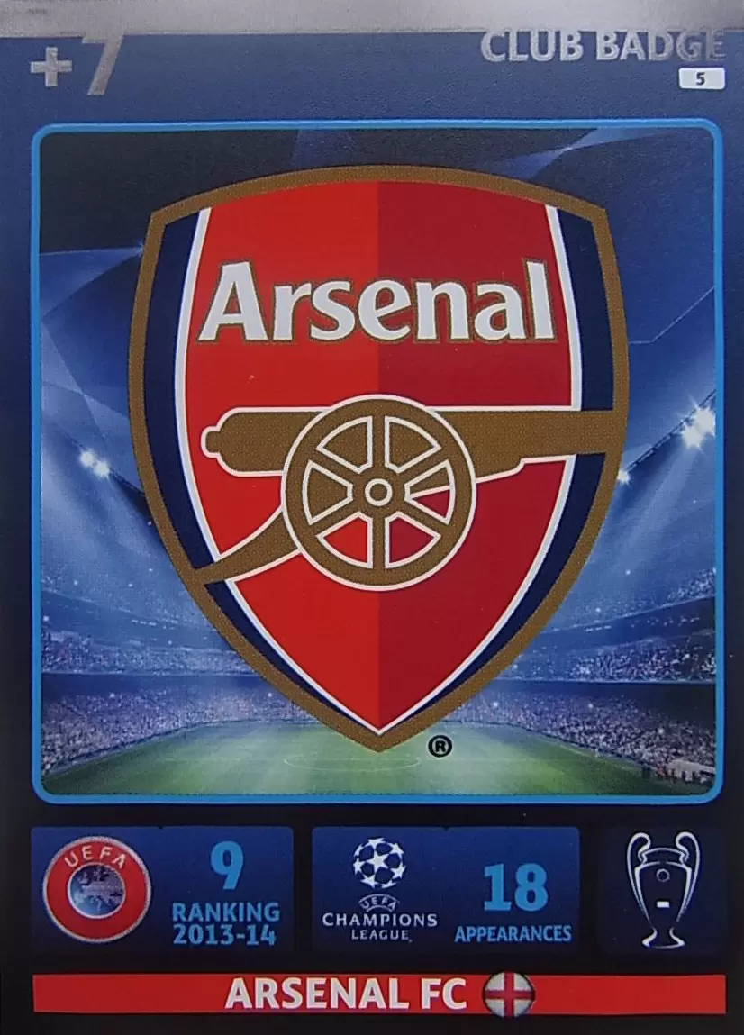 UEFA Champions League 2014-2015. Adrenalyn XL - Team Logo - Arsenal FC