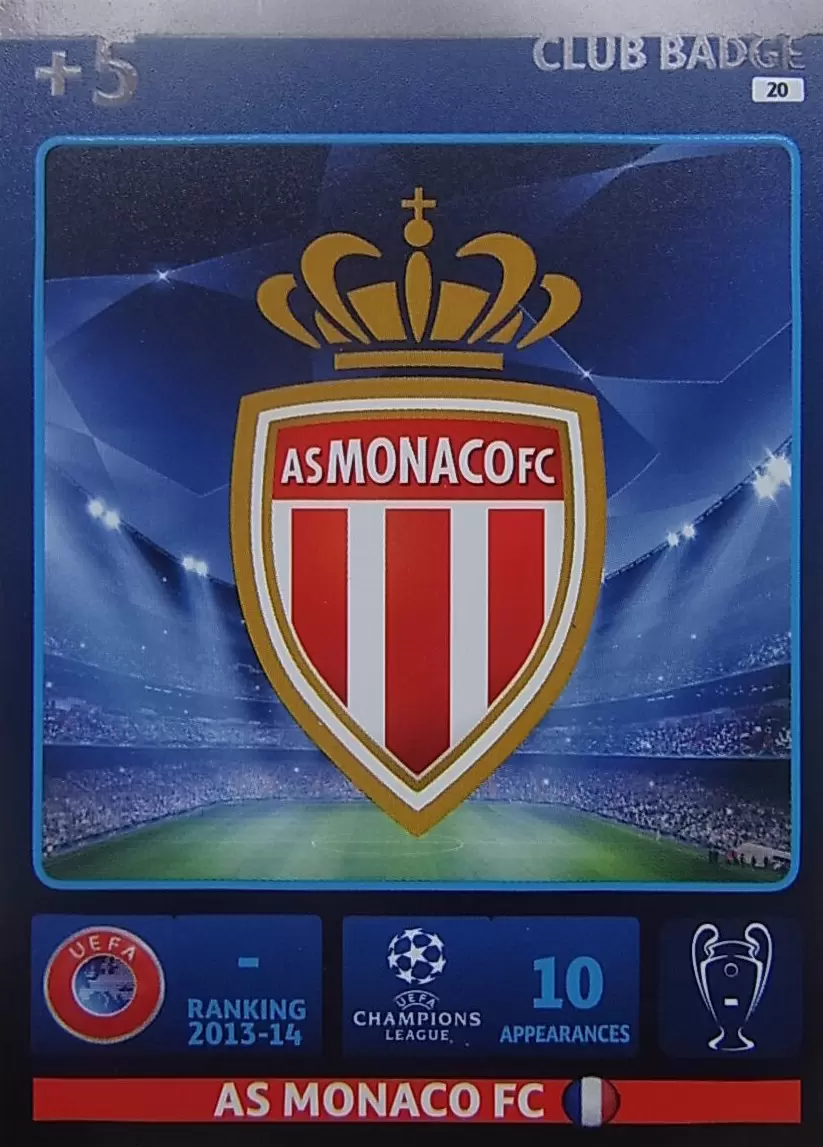 UEFA Champions League 2014-2015. Adrenalyn XL - Team Logo - AS Monaco FC