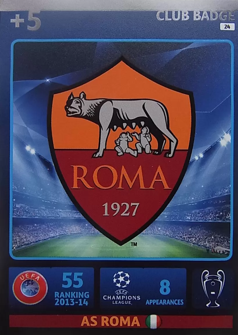 UEFA Champions League 2014-2015. Adrenalyn XL - Team Logo - AS Roma