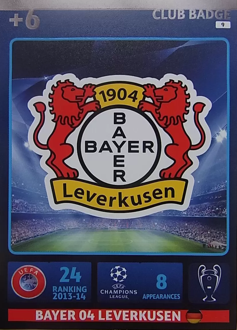 UEFA Champions League 2014-2015. Adrenalyn XL - Team Logo - Bayer 04 Leverkusen
