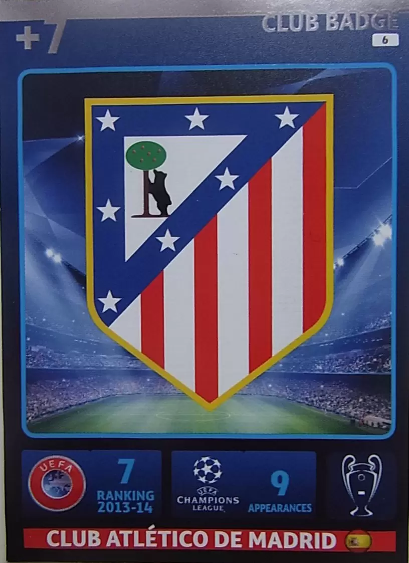 UEFA Champions League 2014-2015. Adrenalyn XL - Team Logo - Club Atlético de Madrid
