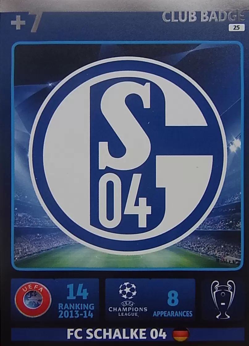UEFA Champions League 2014-2015. Adrenalyn XL - Team Logo - FC Schalke 04