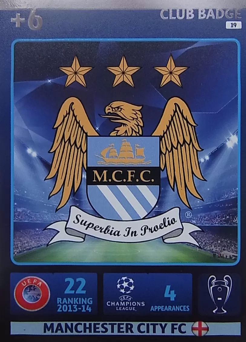 UEFA Champions League 2014-2015. Adrenalyn XL - Team Logo - Manchester City FC