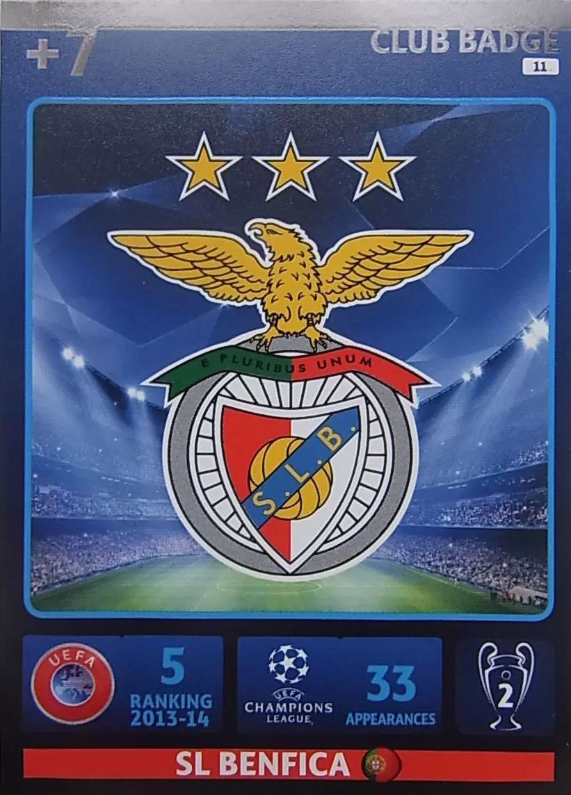 UEFA Champions League 2014-2015. Adrenalyn XL - Team Logo - SL Benfica