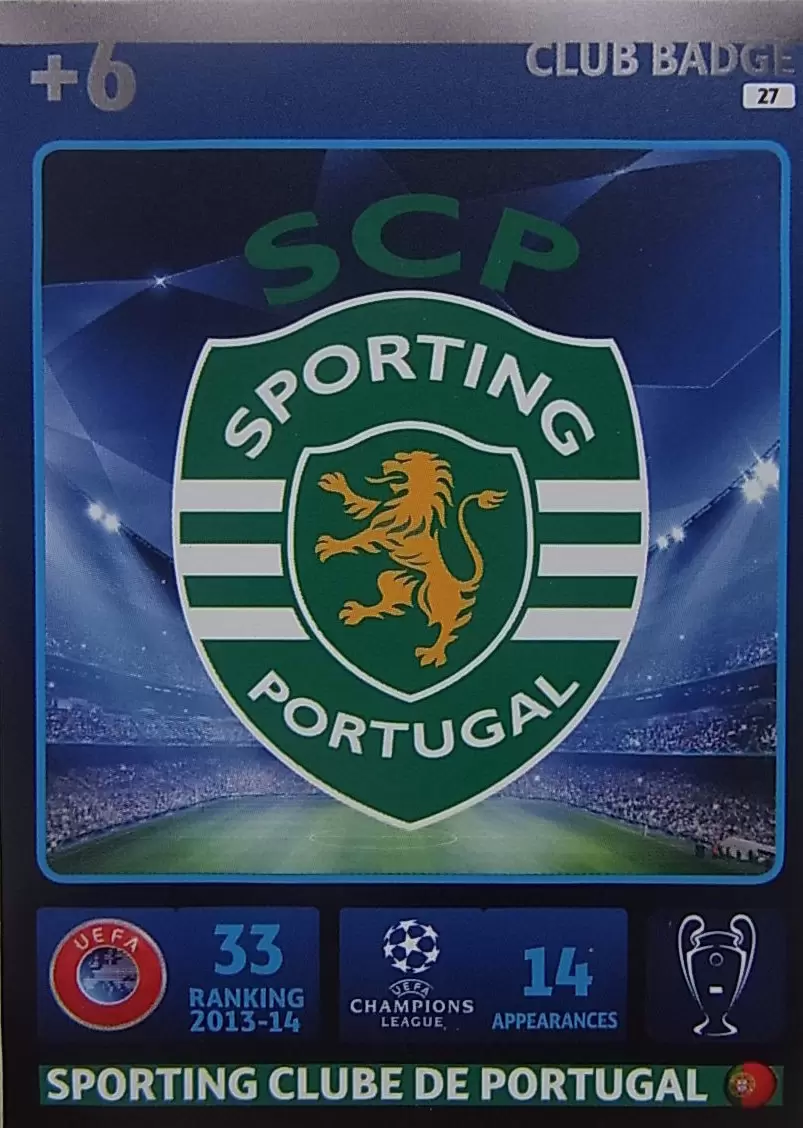UEFA Champions League 2014-2015. Adrenalyn XL - Team Logo - Sporting Clube de Portugal
