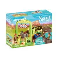Pru & Chica Linda with Horse Stall - Playmobil Spirit Dreamworks 9479