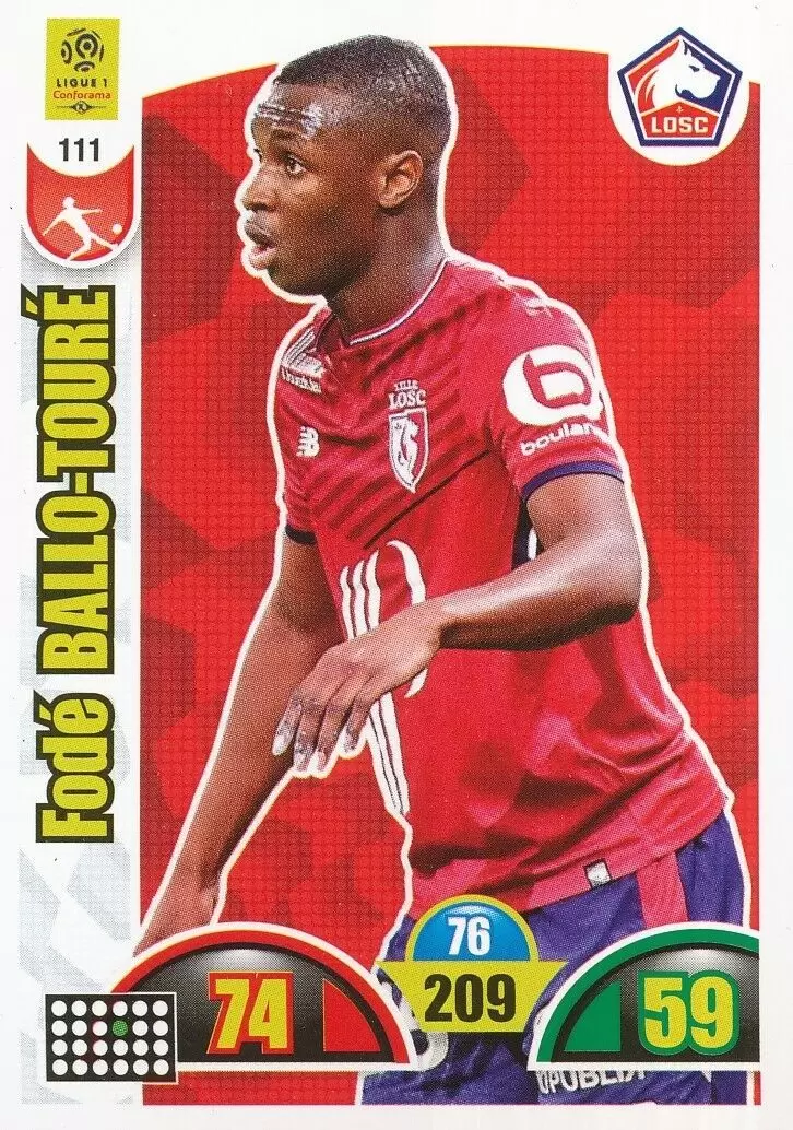 Adrenalyn XL : 2018-2019 (France) - Fodé Ballo-Touré - LOSC Lille