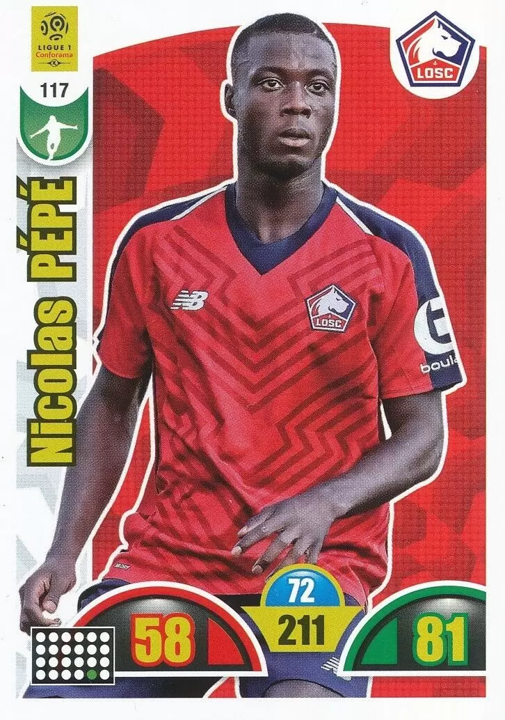 Adrenalyn XL : 2018-2019 (France) - Nicolas Pépé - LOSC Lille