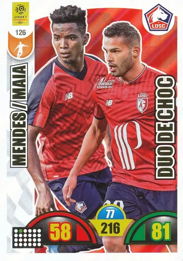 Adrenalyn XL : 2018-2019 (France) - Thiago Maia / Thiago Mendes - Duo De Choc - LOSC Lille
