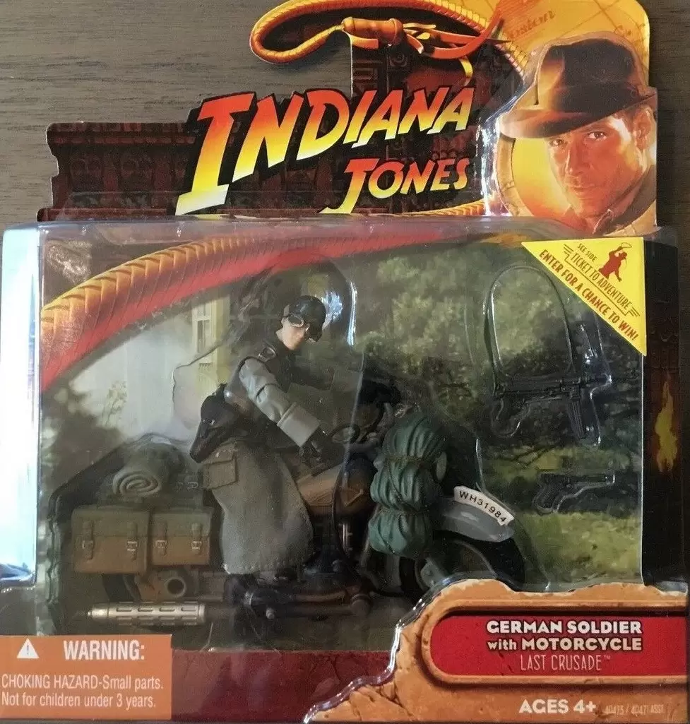 Indiana Jones - Hasbro - The Last Crusade - German Soldier with Motorcycle