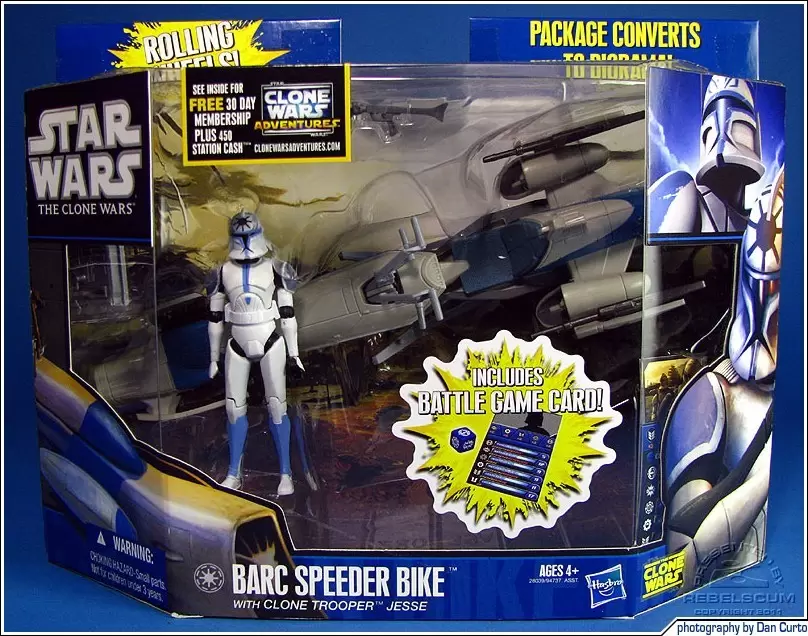 The Clone Wars - Shadow of the Dark Side - BARC SPEEDER BIKE with Clone Trooper Jesse