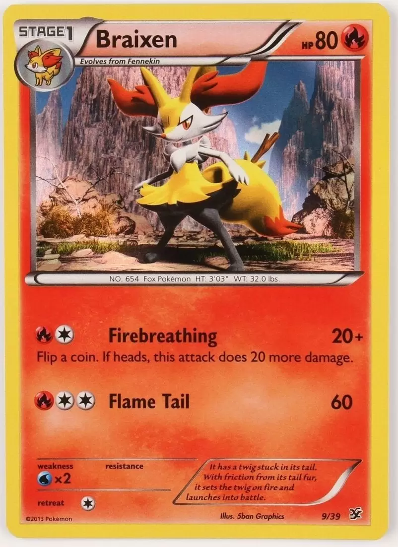 Braixen - Kalos Starter Set Pokémon card 9/39