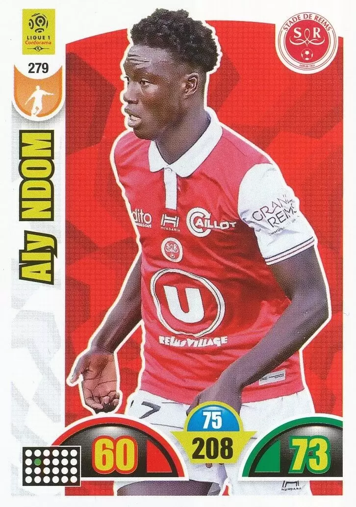 Adrenalyn XL : 2018-2019 (France) - Aly Ndom - Stade de Reims