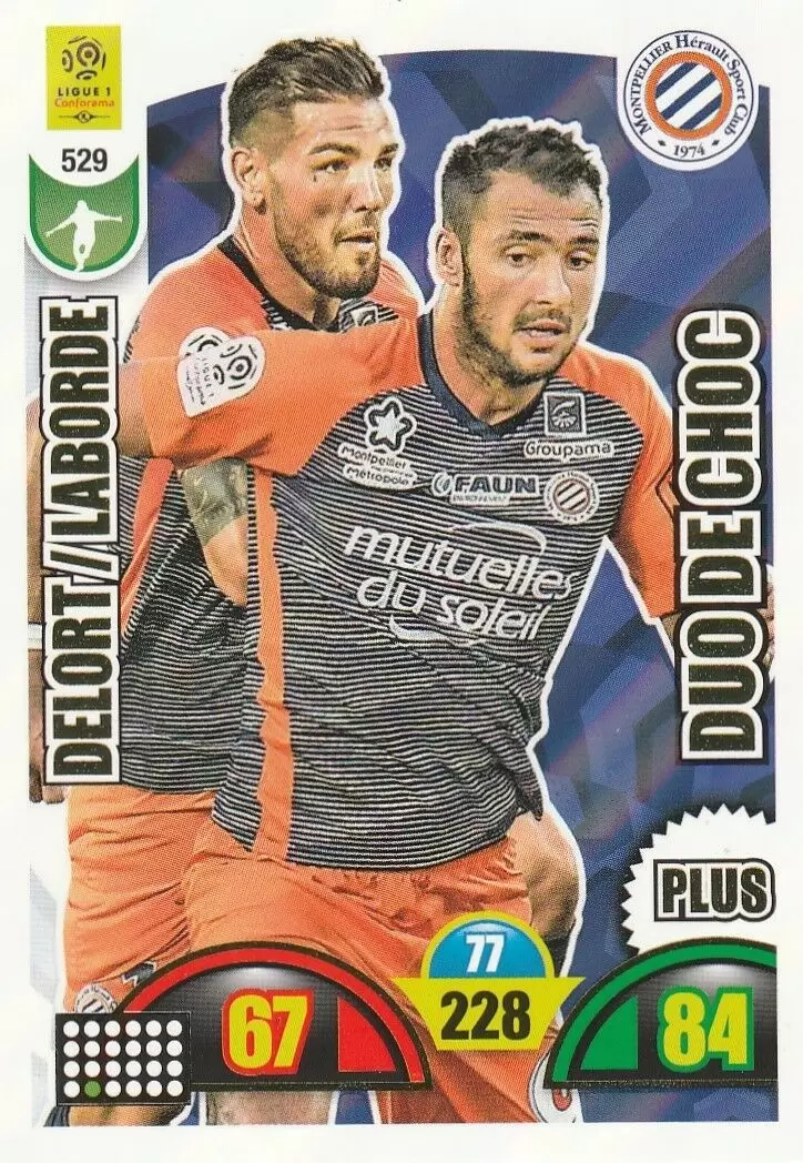 Adrenalyn XL : 2018-2019 (France) - Andy Delort / Gaëtan Laborde - Montpellier Hérault SC