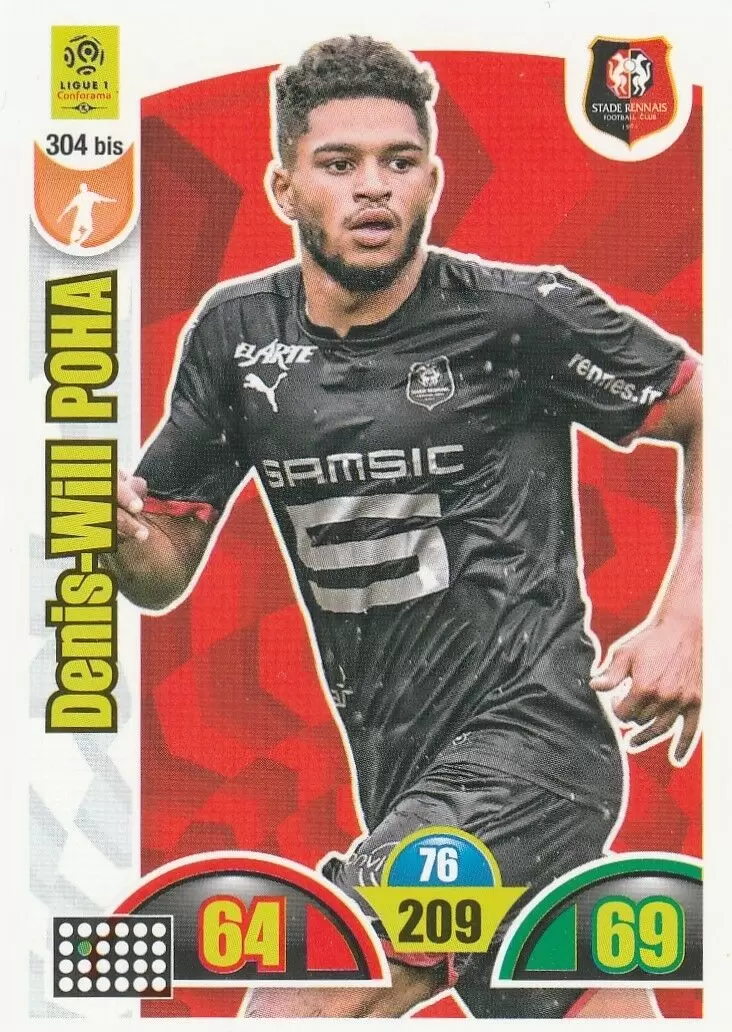 Adrenalyn XL : 2018-2019 (France) - Denis-Will Poha - Stade Rennais FC