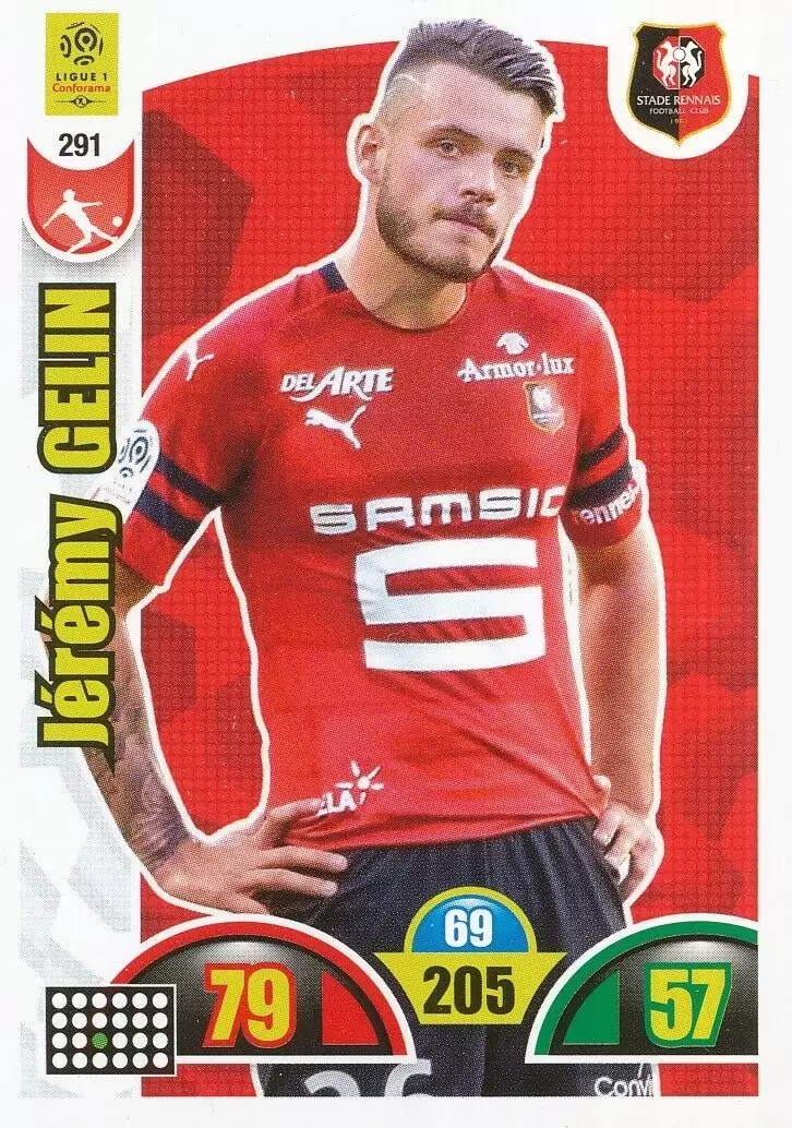 Adrenalyn XL : 2018-2019 (France) - Jérémy Gelin - Stade Rennais