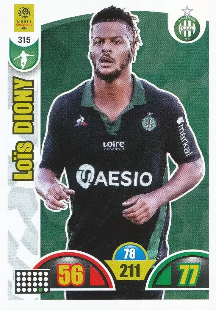 Adrenalyn XL : 2018-2019 (France) - Loïs Diony - AS Saint-Étienne