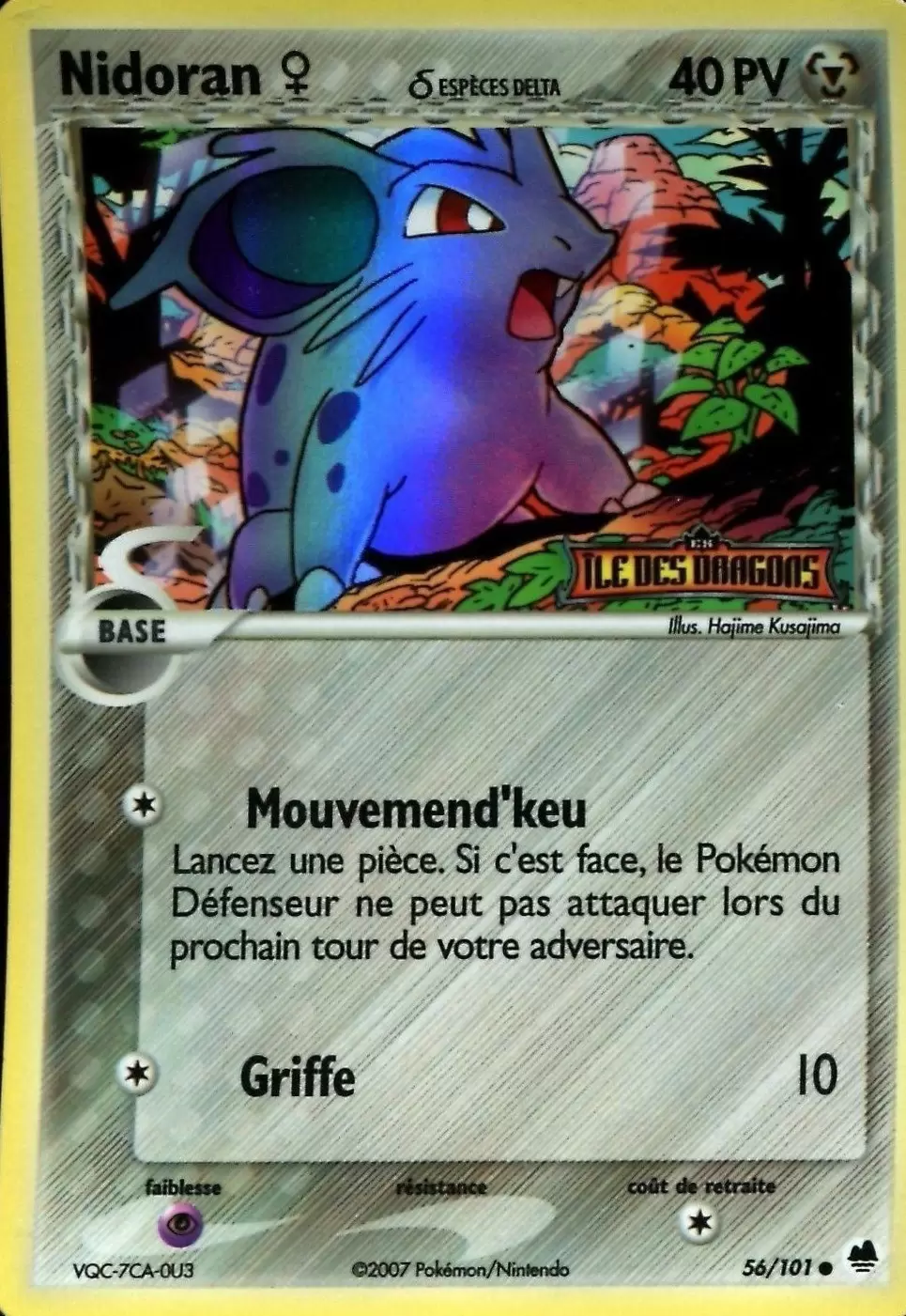 Iles des Dragons - Nidoran♀ Holographique Logo