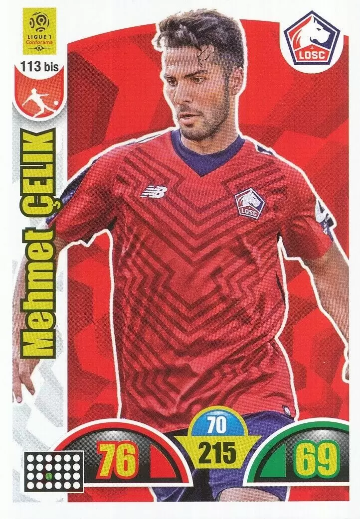 Adrenalyn XL : 2018-2019 (France) - Mehmet Celik - LOSC Lille