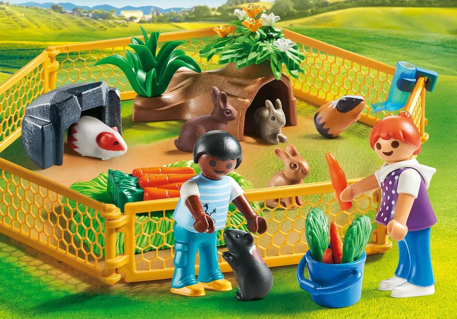 Playmobil Fermiers - Enclos pour petits animaux - Country