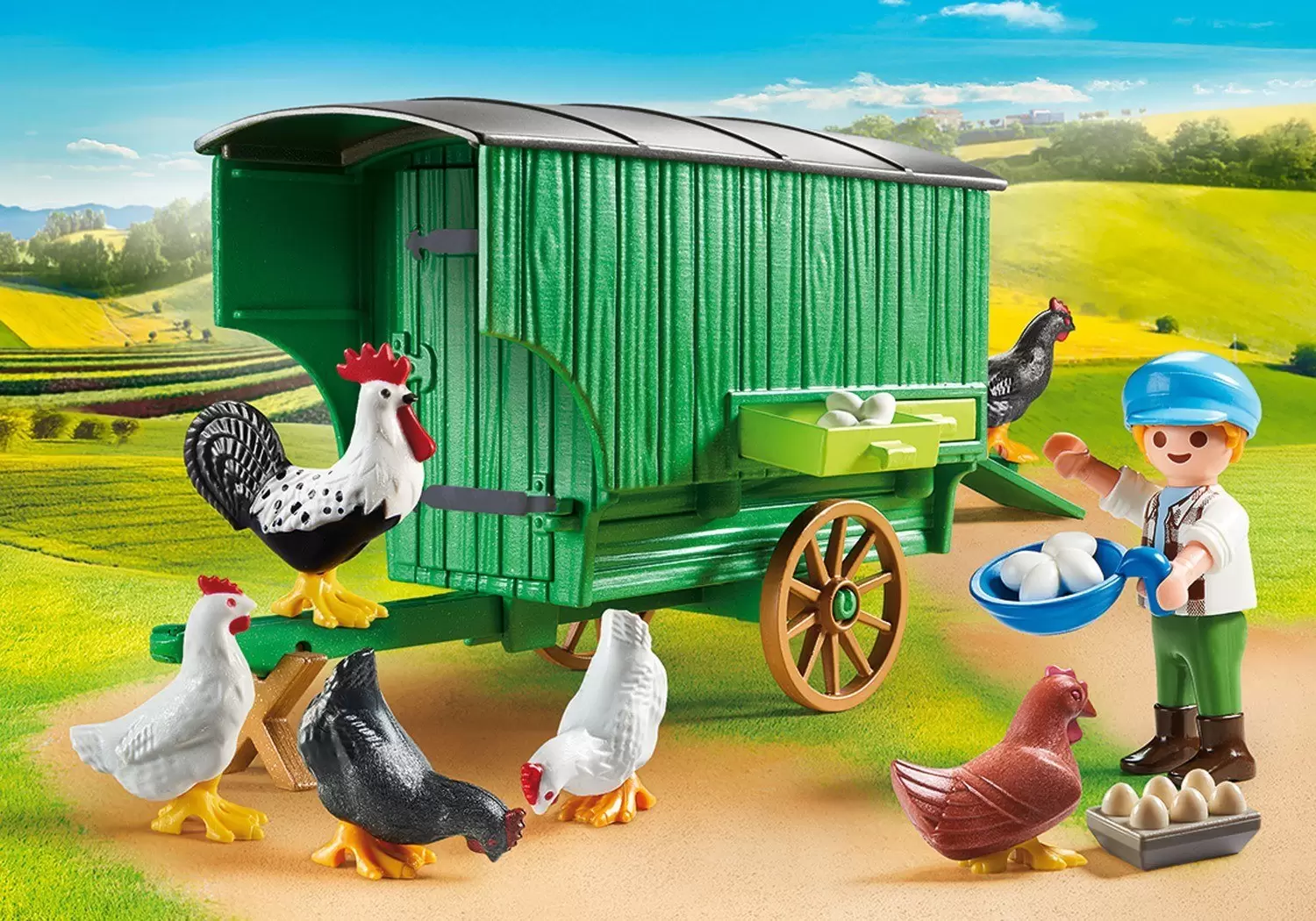 Playmobil Fermiers - Remorque Poulailler Country