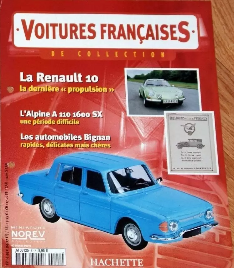 Voiture Françaises de Collection - Hachette/Norev - Renault 10