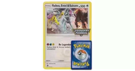 Raikou, Entei & Suicune Legendary Jumbo Pokemon card